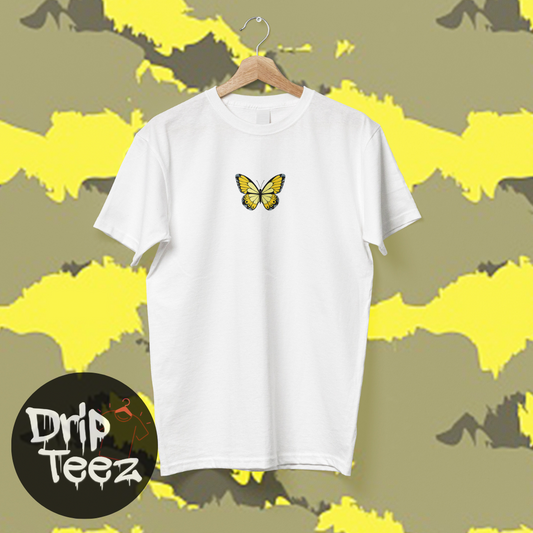 Yellow Butterfly Tee for Girls