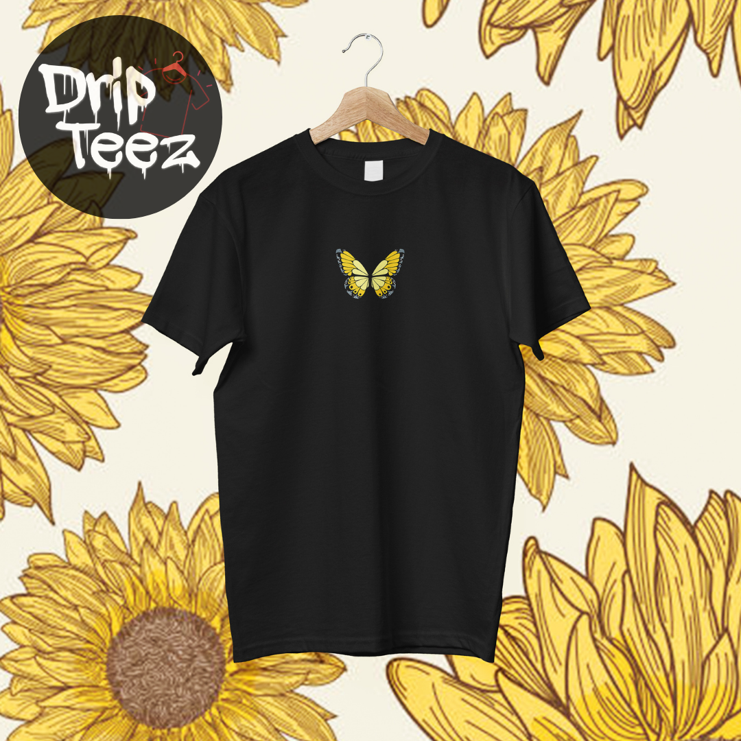 Yellow Butterfly Tee for Girls