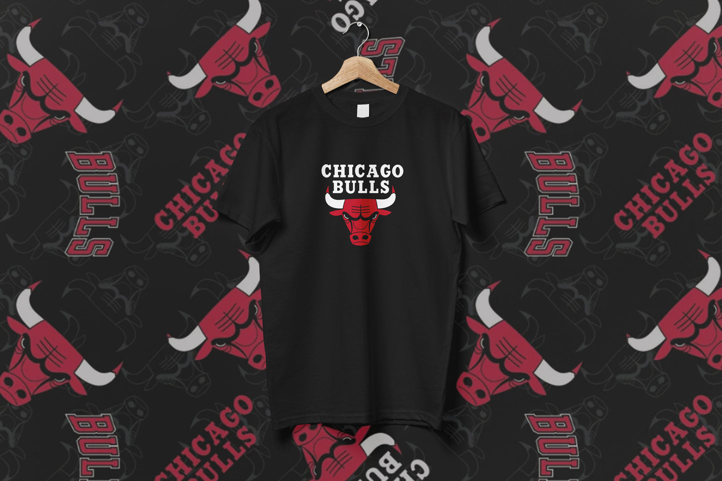 Chicago Bulls Text Logo T-Shirt