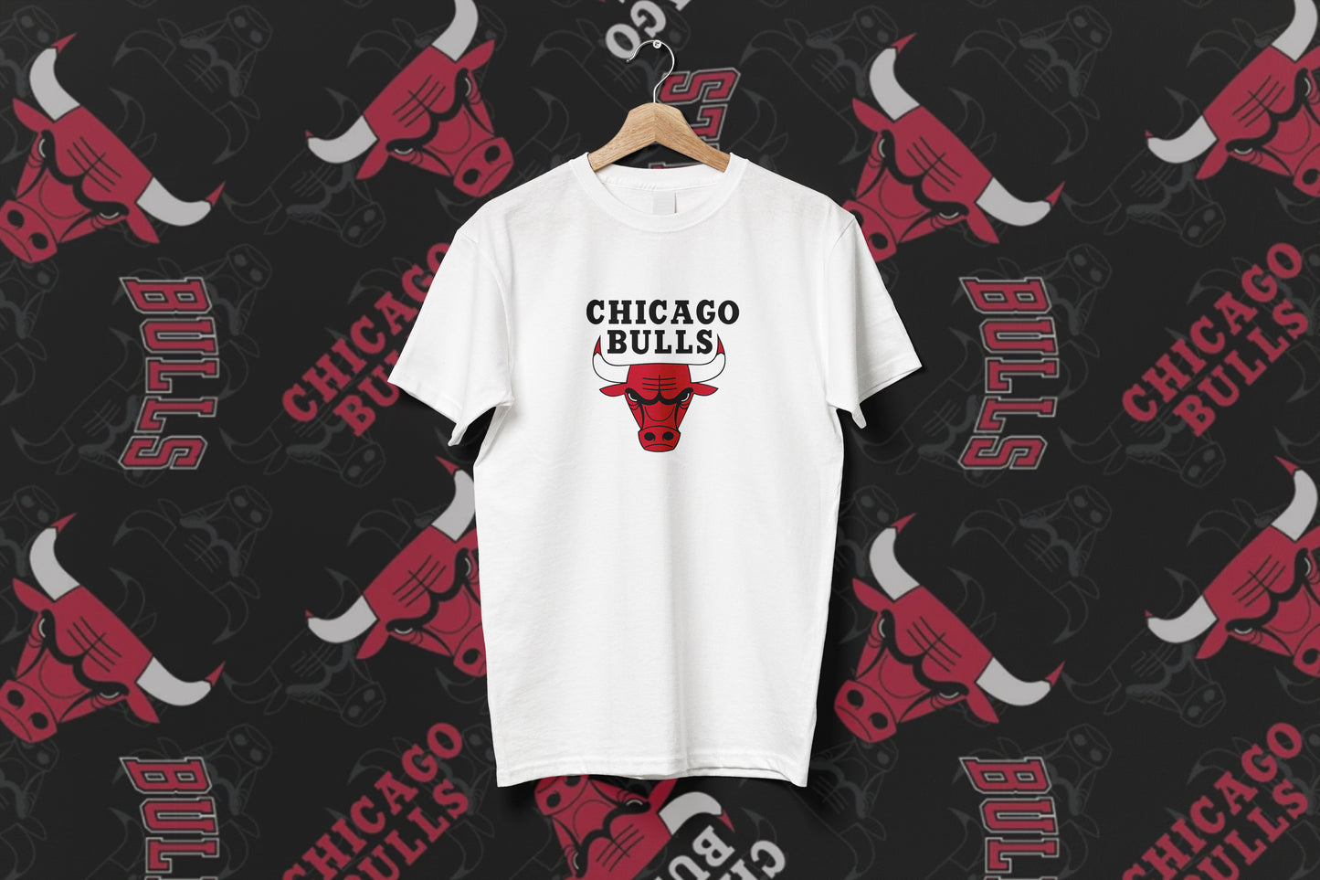 Chicago Bulls Text Logo T-Shirt